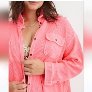 NWOT Aerie LumberJane Waffle Shirt Shacket